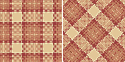 Modern Seamless Madras Plaid in Iridescent Dusty Red tones Textile Design
