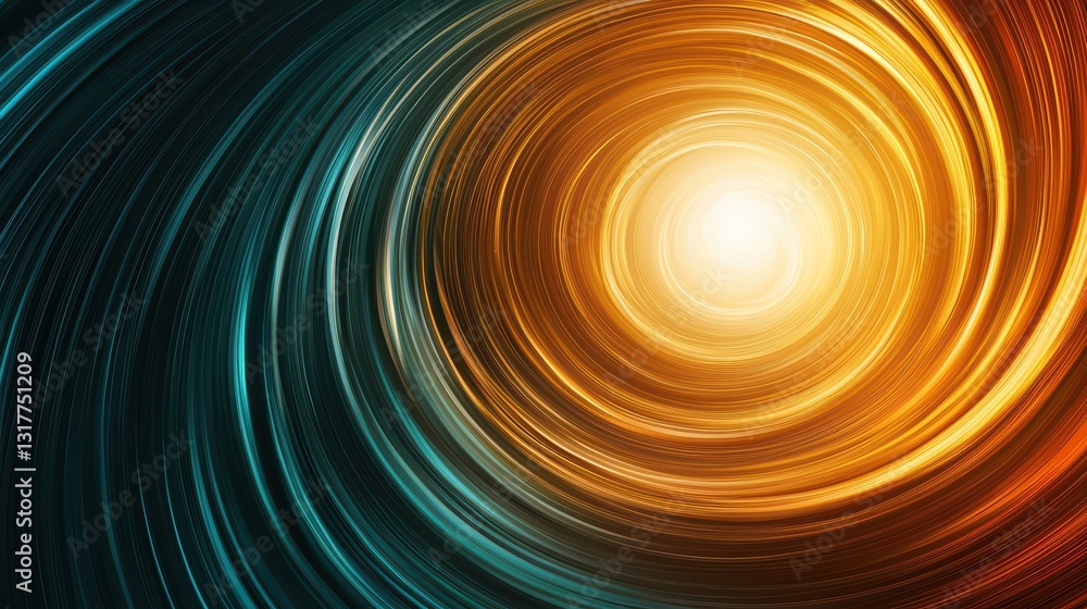 Poster abstract swirling concept of data streams in deep colors representing modern technology