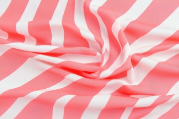 Fototapeta premium Trendy blush and red striped fabric pattern elegantly draped, showcasing a luxurious texture ideal for fashion and textile branding projects