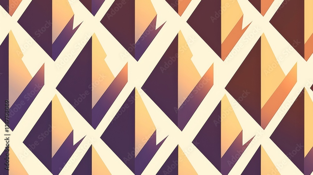 Poster purple and yellow checkered pattern with large squares.