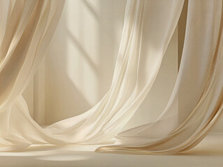 Soft Elegant Flowing Fabric, Minimalist Aesthetic Background
