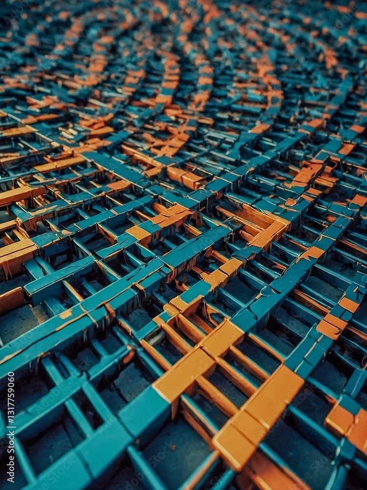 Poster abstract cross pattern art.
