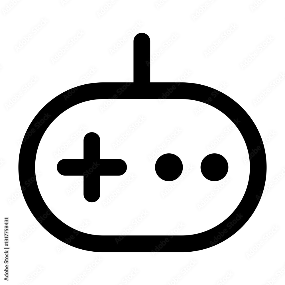 Poster a classic game controller icon representing nostalgic gaming memories and endless adventures with bo