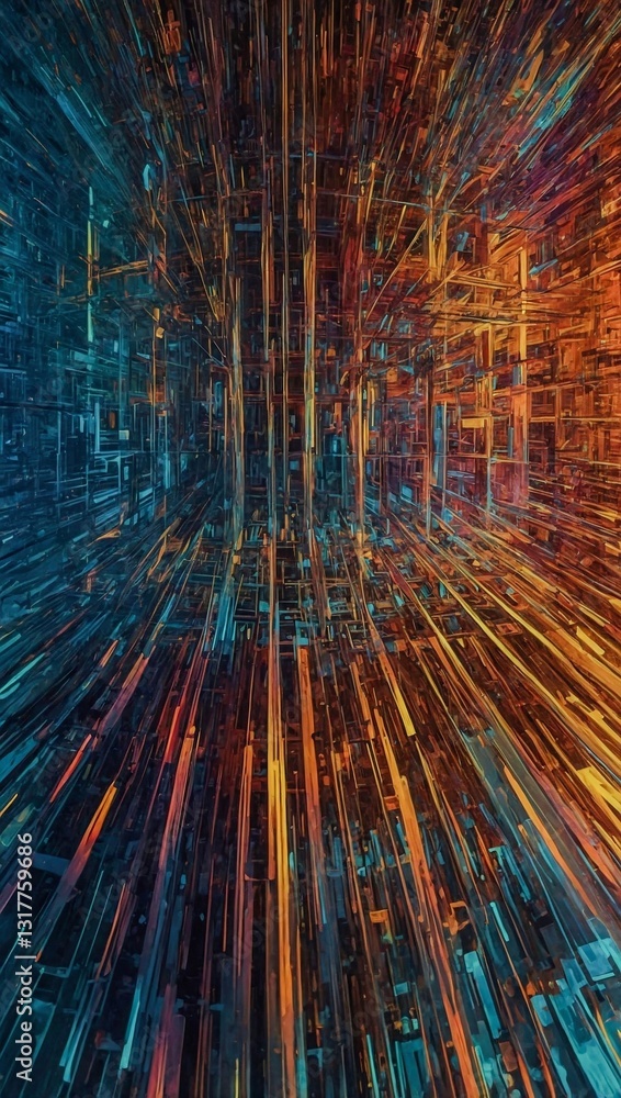Poster abstract cross pattern generated by computational art.