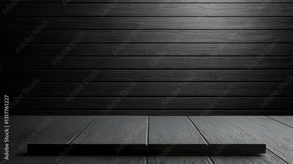 Poster dark wood textured background with horizontal shadowed lines and textured surface
