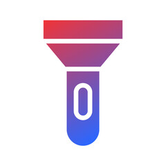 Illustration of a Flashlight Icon in Gradient Color