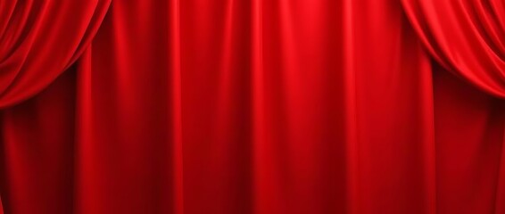 Red theater drapes on stage