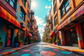 Fototapeta premium street in the town