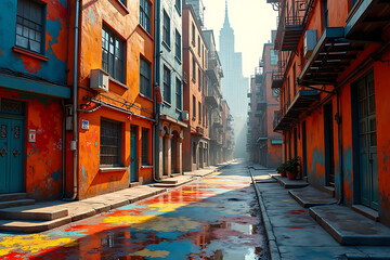 Fototapeta premium street in the town