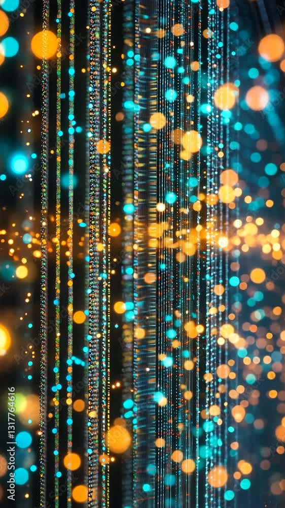 Poster colorful lights dance in a mesmerizing display of patterns during a nighttime event