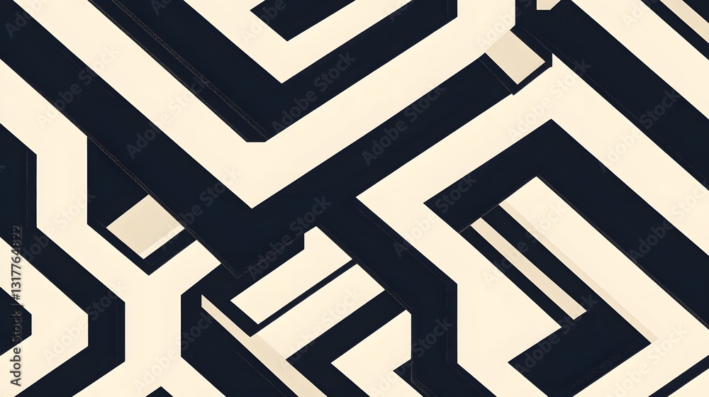 Aufkleber abstract geometric shapes created by lines of different colors and angles