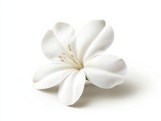 White flower isolated on white background; spa, beauty