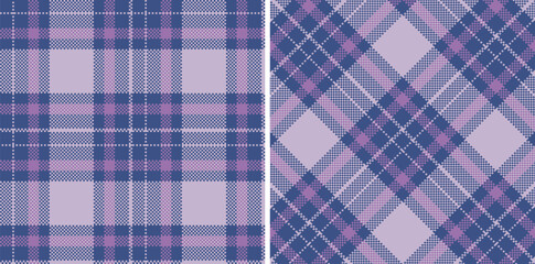 Light Denim Blue Seamless Madras Plaid with Smoky Light Blue Grey accents Textile Design