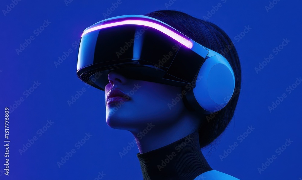 Poster futuristic tech diversification: embracing innovation in emerging technologies with a sci-fi vibe