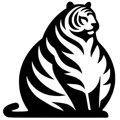 Cute tiger silhouette