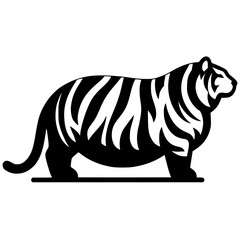Cute tiger silhouette