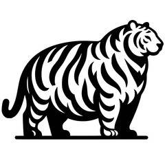 Cute tiger silhouette