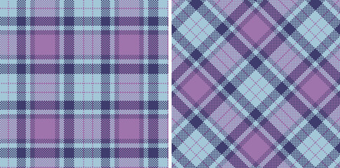 Warm Light Grey Blue and Pale Twilight Seamless Madras Plaid Textile Design