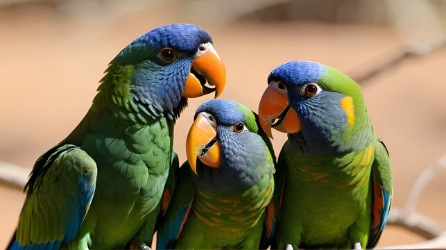 slow motion shot of a mallee ringneck biting two mulga parrots at gluepot reserve in south australia- conformed from 120p