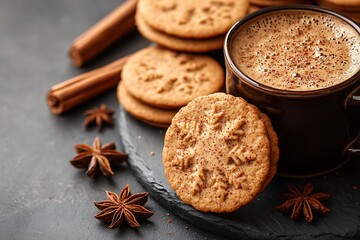 Festive Snowflake Cookies & Coffee.