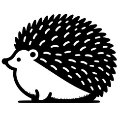 Cute hedgehog silhouette