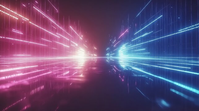 Abstract depiction of a modern data stream visualization