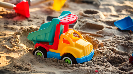 toys on the sand