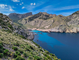 Obraz premium Cala Figuera beach. Formentor Peninsula. Mallorca Island. Spain