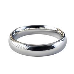 Polished Silver Wedding Band Ring Simple Elegant Modern Design