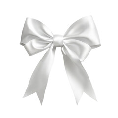 Elegant White Satin Bow Gift Ribbon Decoration
