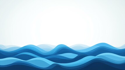 Naklejka premium Stunning blue abstract ocean seascape creates a serene vibe. Perfect for banners, flyers, and modern designs