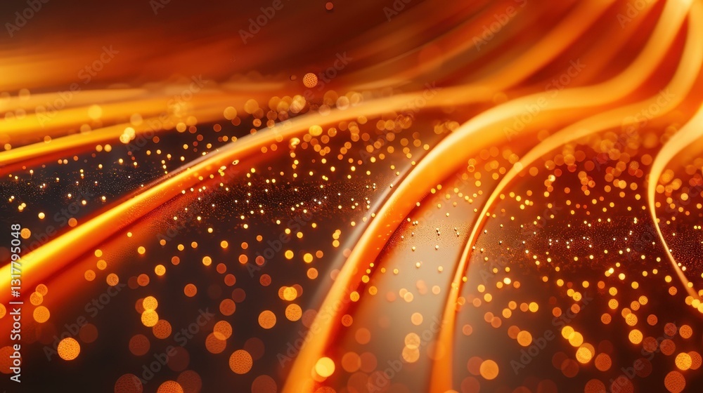 Aufkleber experience a stunning 3d abstract digital wave, blending particles and wireframe for a captivating t