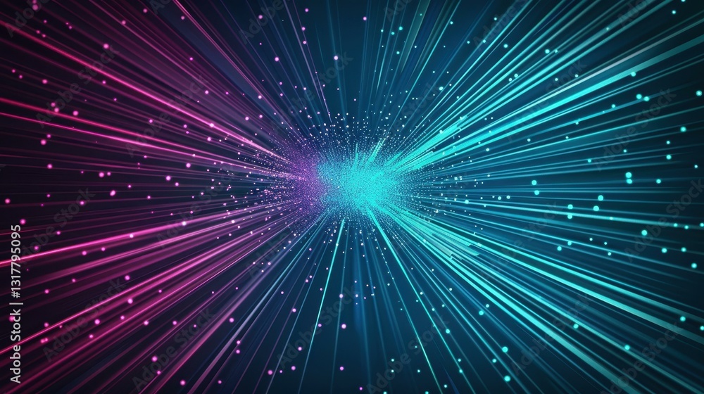 Poster experience a vibrant k abstract vj audio background with dynamic neon rays and a pastel explosion th