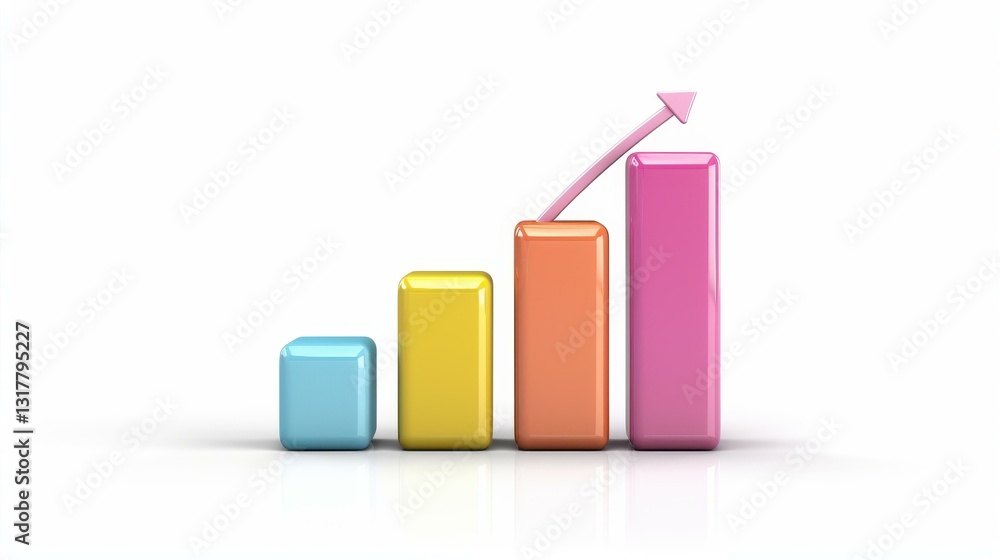 Poster eyecatching infographic featuring bar and line graphs to showcase data trends over time on a clean w