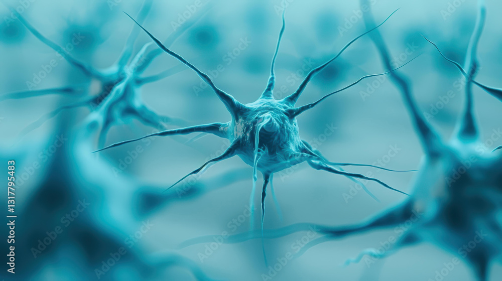 Aufkleber explore the intricate network of neurons that form the foundation of human brain function and neurol