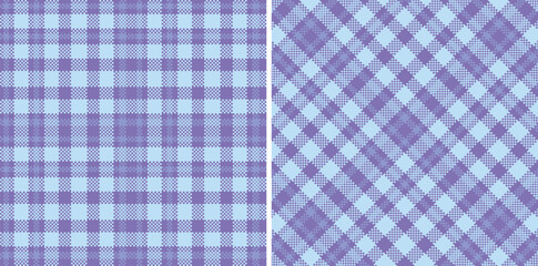 Modern Seamless Madras Plaid in Warm Periwinkle tones Textile Design