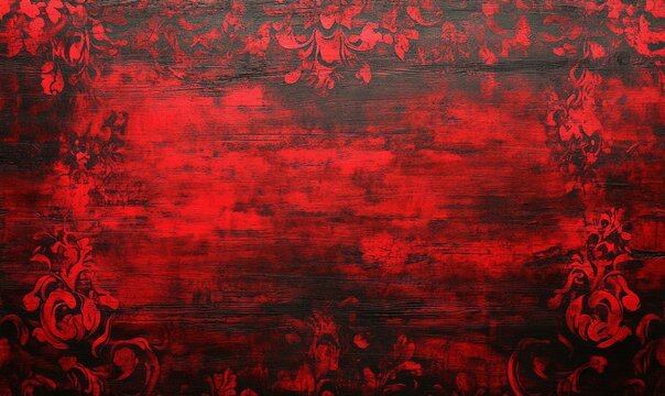 red rustic wood background