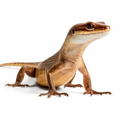 Obraz premium A clear dicut image of a skink, showcasing its unique features against a clean white backdrop.