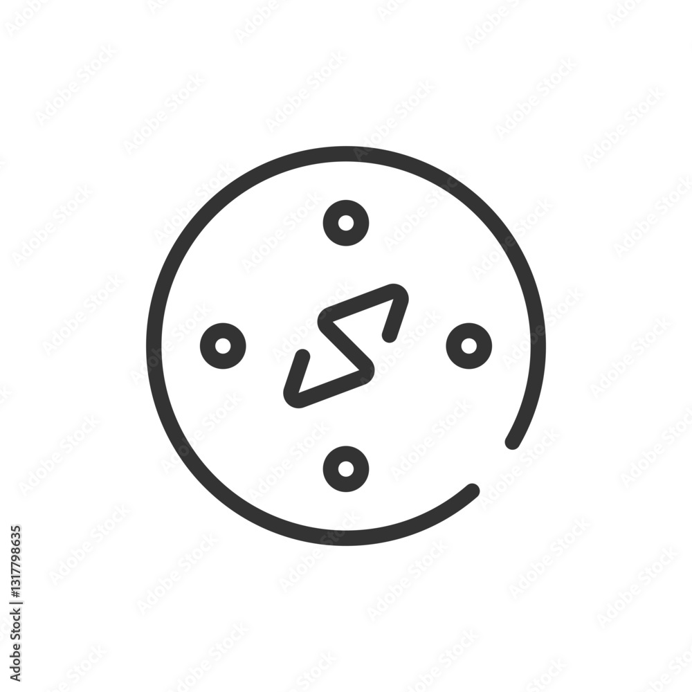 Poster finding your direction a simple compass design with clean lines and a minimalist aesthetic conveying