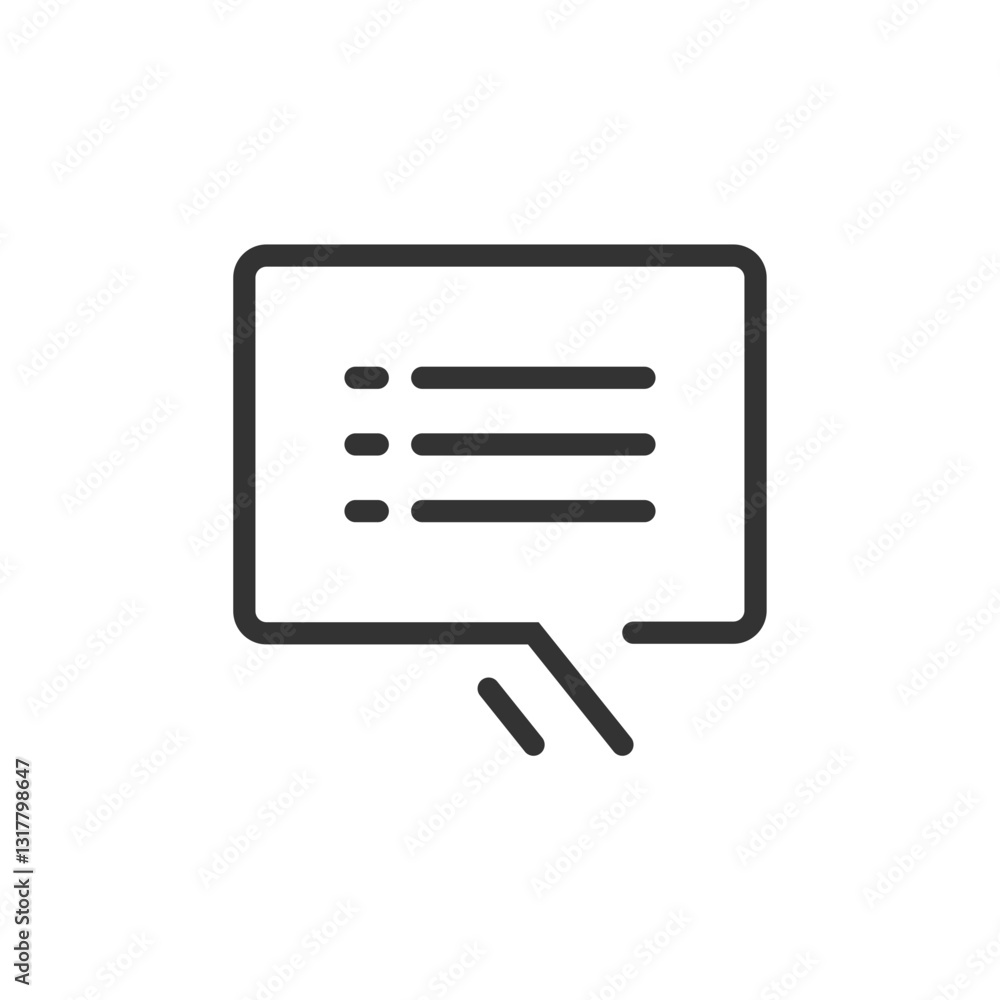 Poster a simple message icon conveying clear communication and straightforward information with a clean min