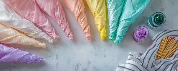 Delicious Royal Icing Designs for Easter Baking: Flat Pastry Cookie Decorating with Small Sugar Sprinkles and Colorful Icing Patterns on a Delicious Dessert.