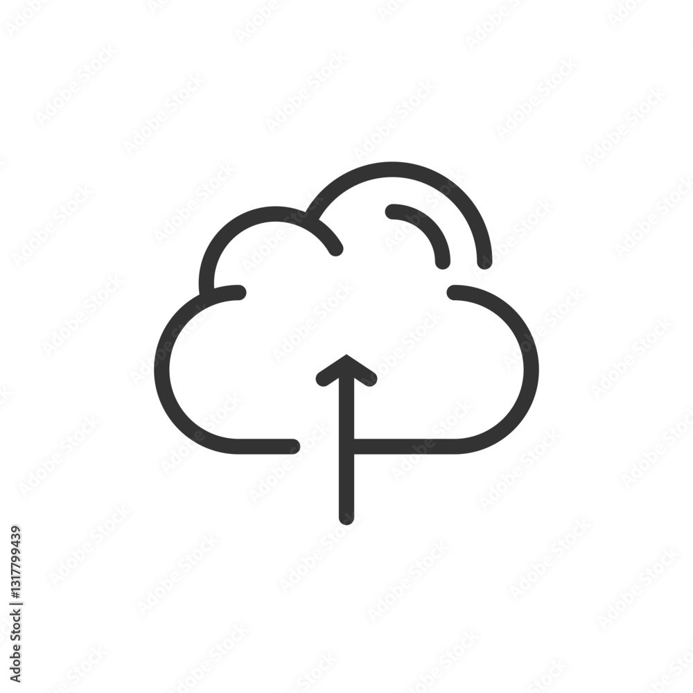 Poster uploading data to the cloud, a seamless and effortless process symbolized by a sunlit cloud with an 