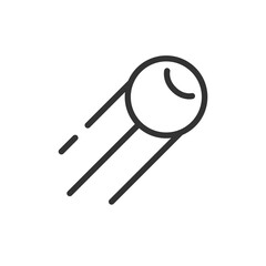 A Speeding Meteor Streaks Across The Night Sky Leaving A Brilliant Trail Of Light In Its Wake With A Simple Line Art Style