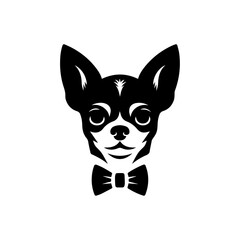 chihuahua logo black and white