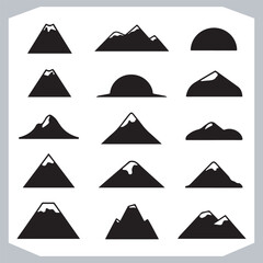 Best Hand Drawn Mountain Silhouettes High Quality Vector Bundle