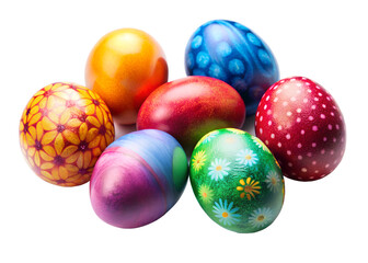 Fototapeta premium easter eggs on white background