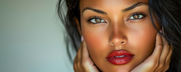 Attractive Young Woman Closeup