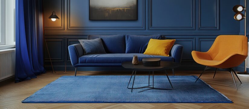 Luxury modern living room in a high-end hotel