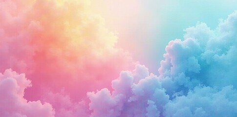 Soft pastel rainbow gradient wash with subtle color transitions for dreamy and delicate designs, delicate, watercolor, rainbow