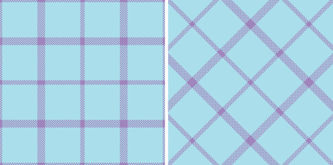 Modern Seamless Madras Plaid in Neon Light Purple tones Textile Design